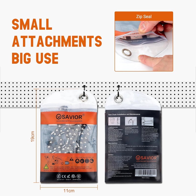 Savior 3Pcs 16 Inch Chainsaw Chain .325" Pitch .063" Gauge 62 Drive Links 26RM3 62 Replacement 3689 005 0062, Fits STIHL 021 025 MS230 MS241 MS250 MS251, L62 - Image 5